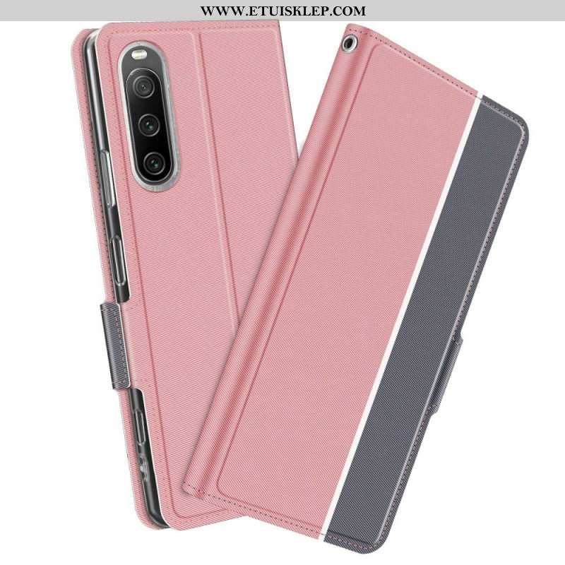 Etui Na Telefon do Sony Xperia 10 IV Etui Folio Dwukolorowy Baiyu